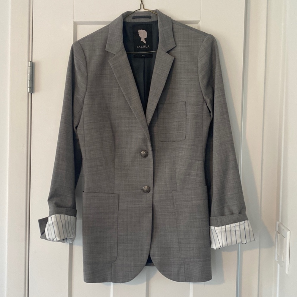 Aritzia Talula Gray Blazer Jacket